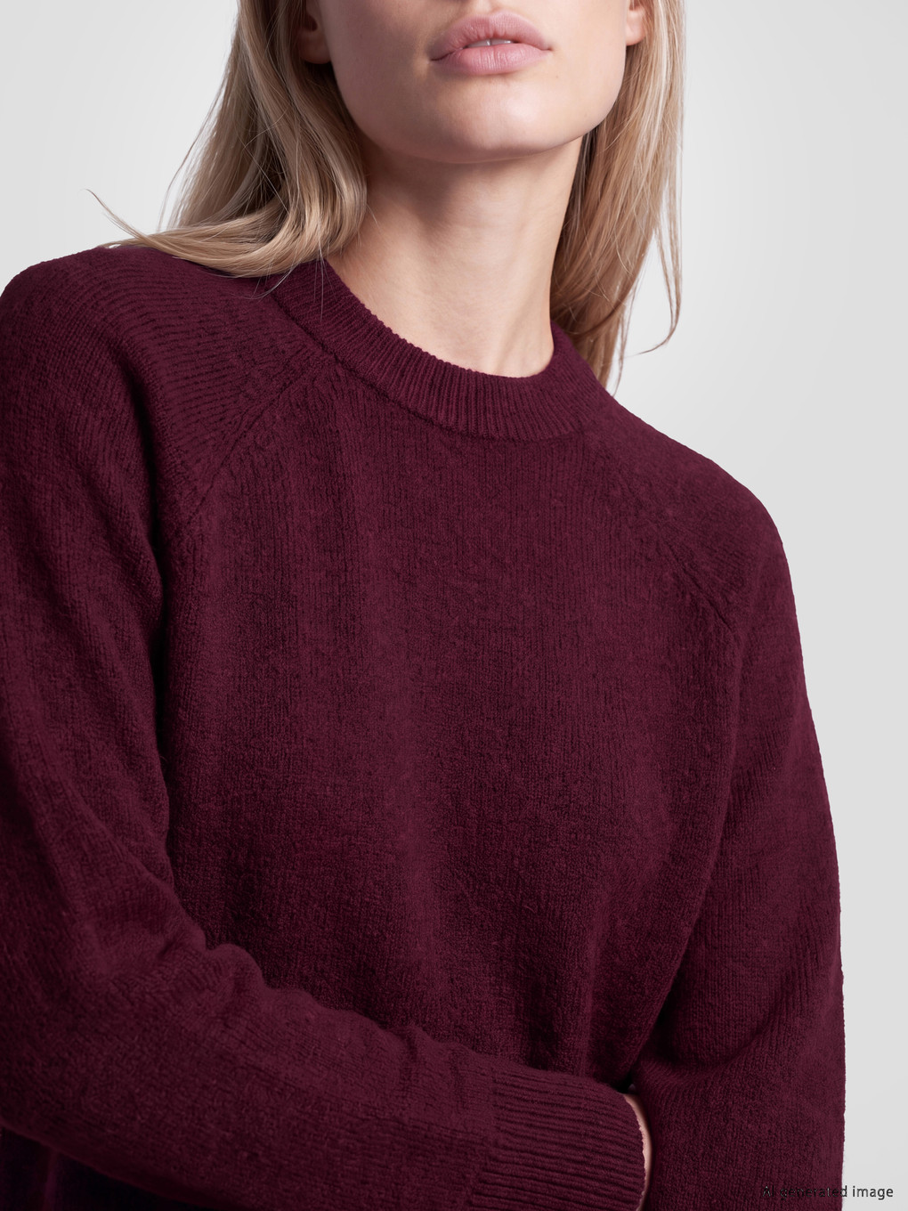 Crew Neck Oversize Women's Knitwear Tunic-1