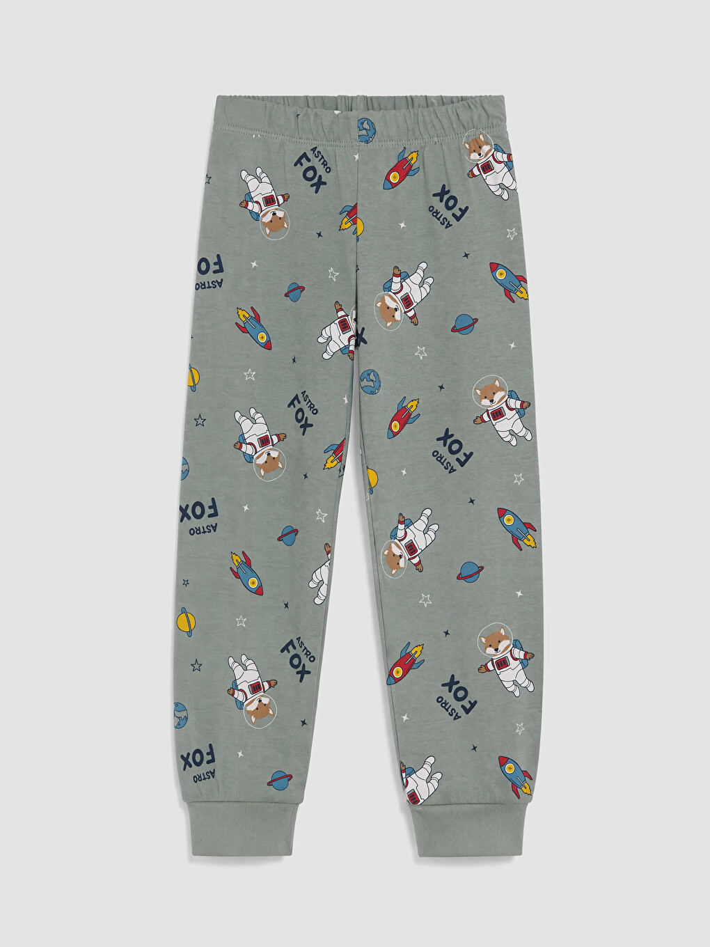 Set De Pijama Imprimat Pentru Băieți Cu Guler Rotund-4