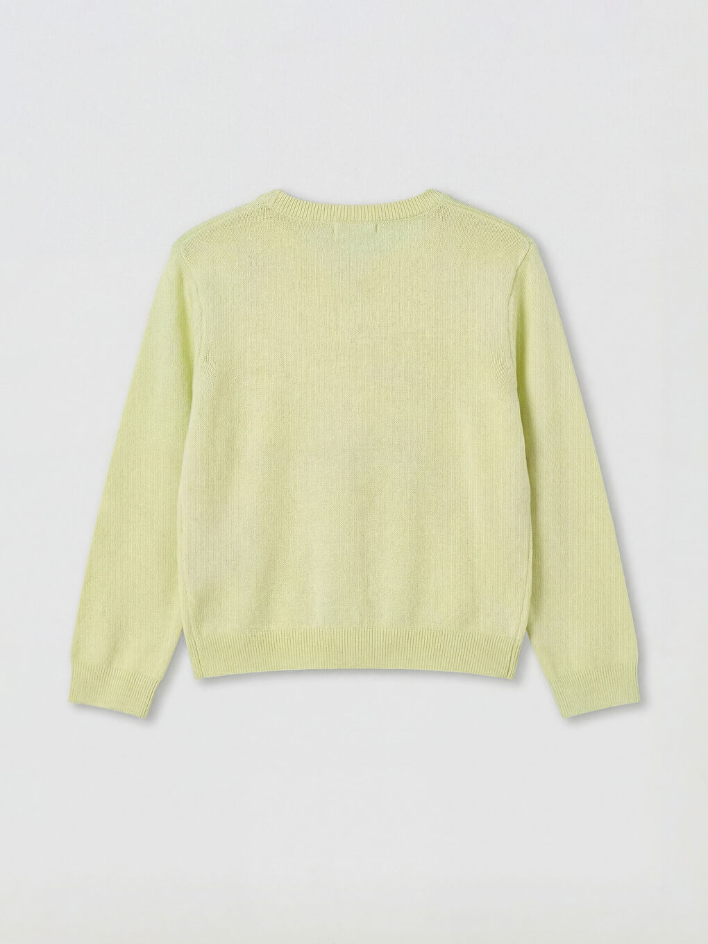 Yeşil Bisiklet Yaka Kız Çocuk Triko Hırka-1