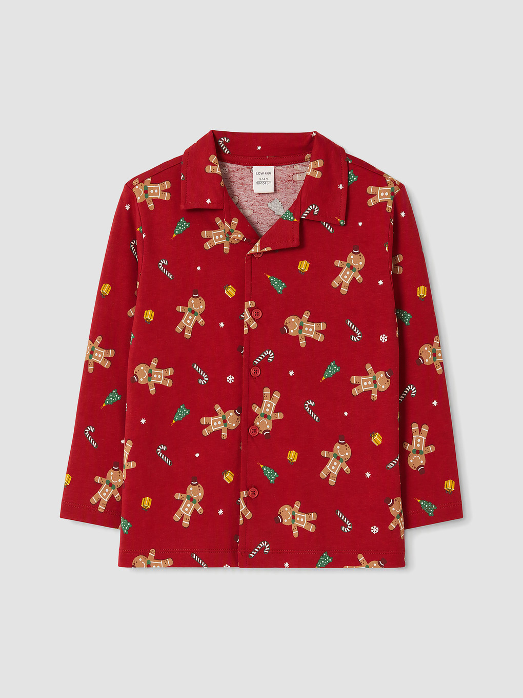 Shirt Collar Boys' Pyjamas Set-2