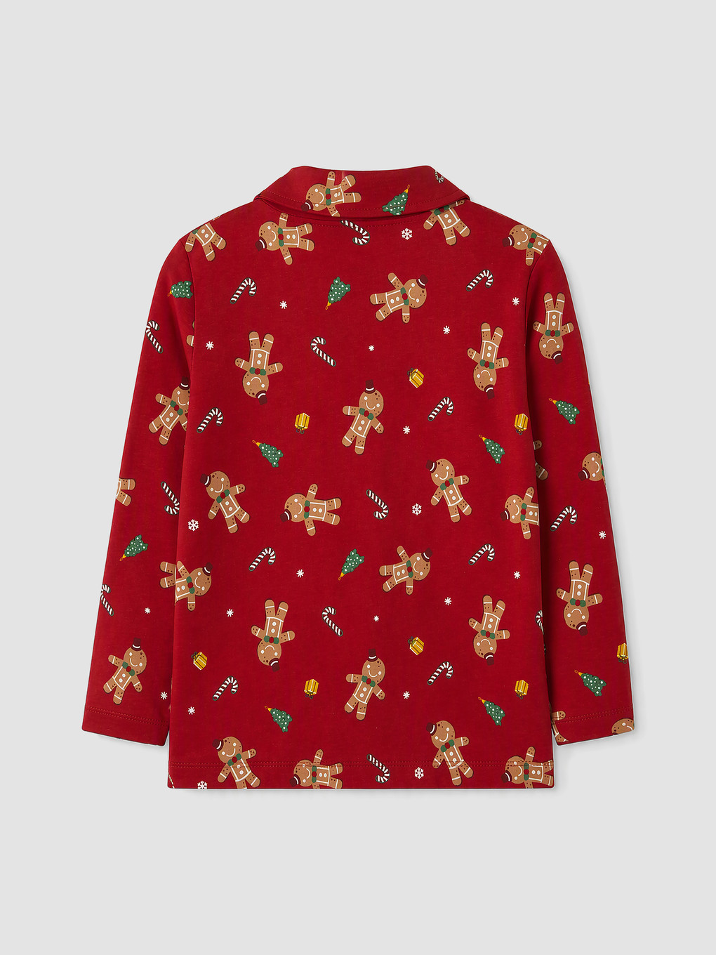 Shirt Collar Boys' Pyjamas Set-4