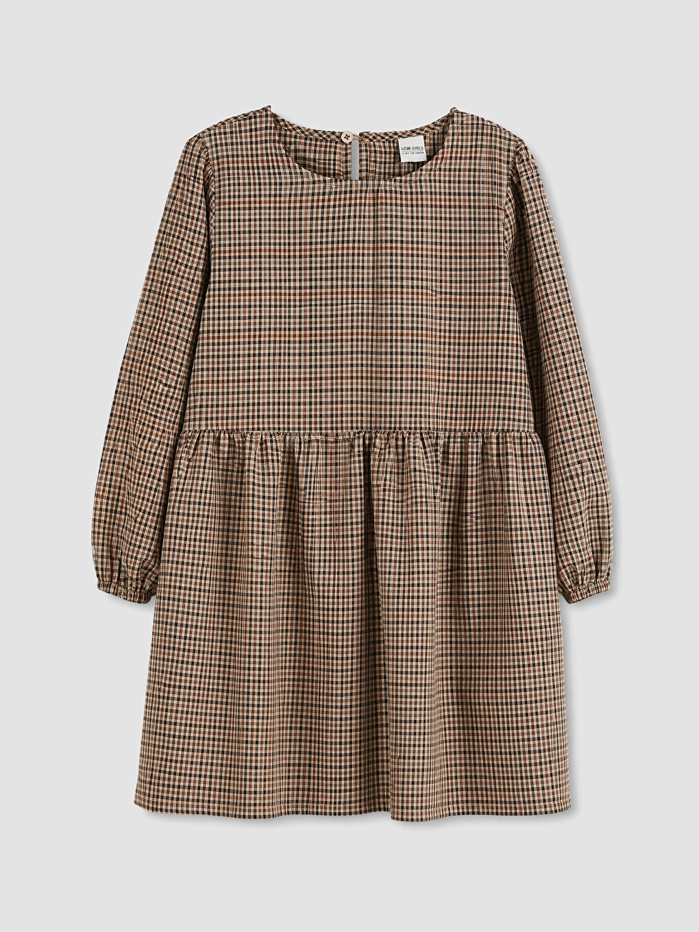 Plaid Girls' Dress And Sweater-4