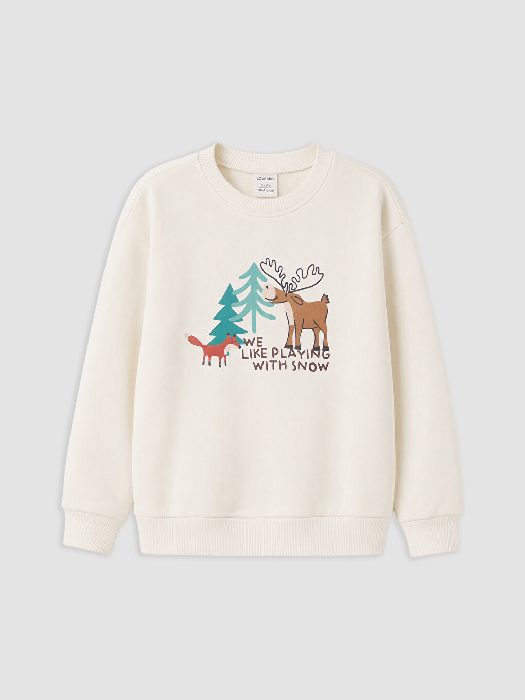Kahverengi 2'li Baskılı Erkek Çocuk Kalın Sweatshirt-1