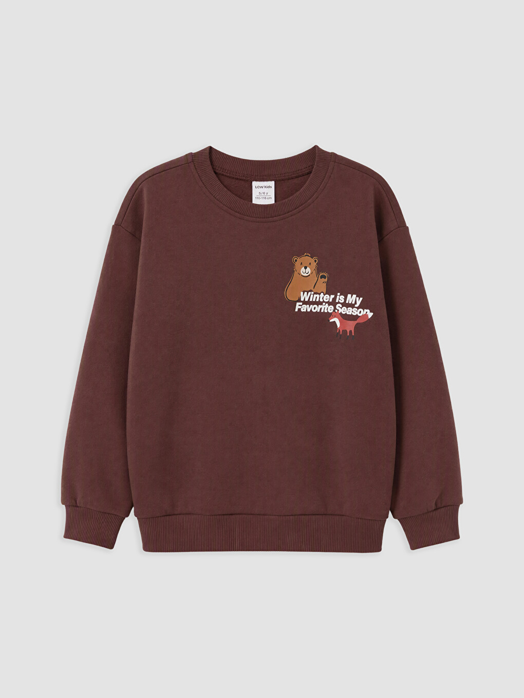 Kahverengi 2'li Baskılı Erkek Çocuk Kalın Sweatshirt-4