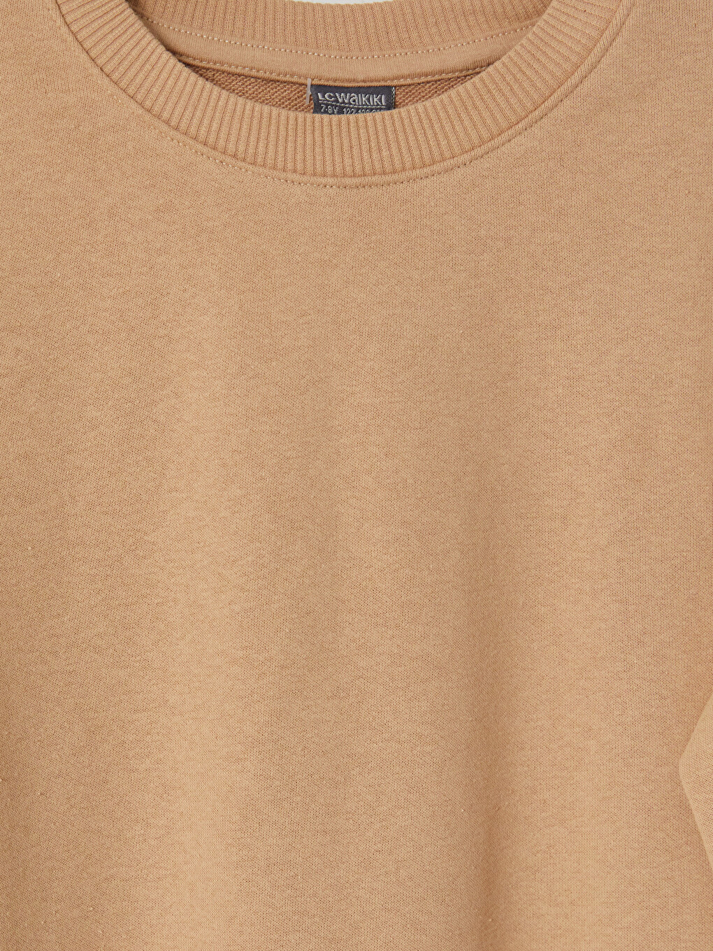 Kahverengi Bisiklet Yaka Kız Çocuk Sweatshirt-2