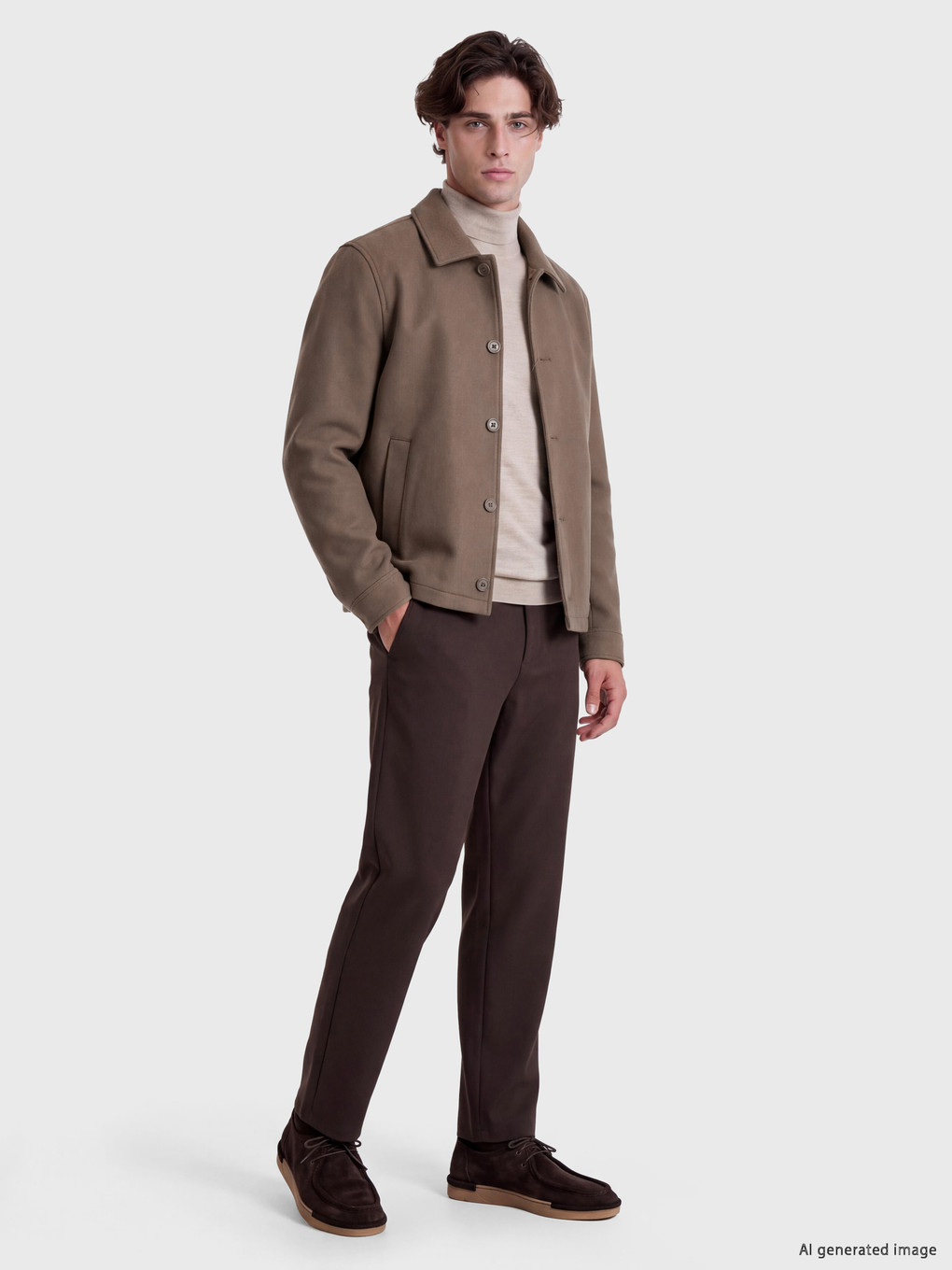 Man Brown Overshirt-1