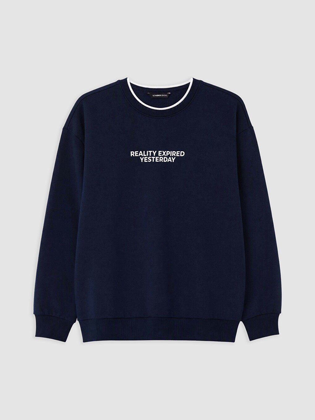 Crew Neck Printed Men's Thick Sweatshirt-3