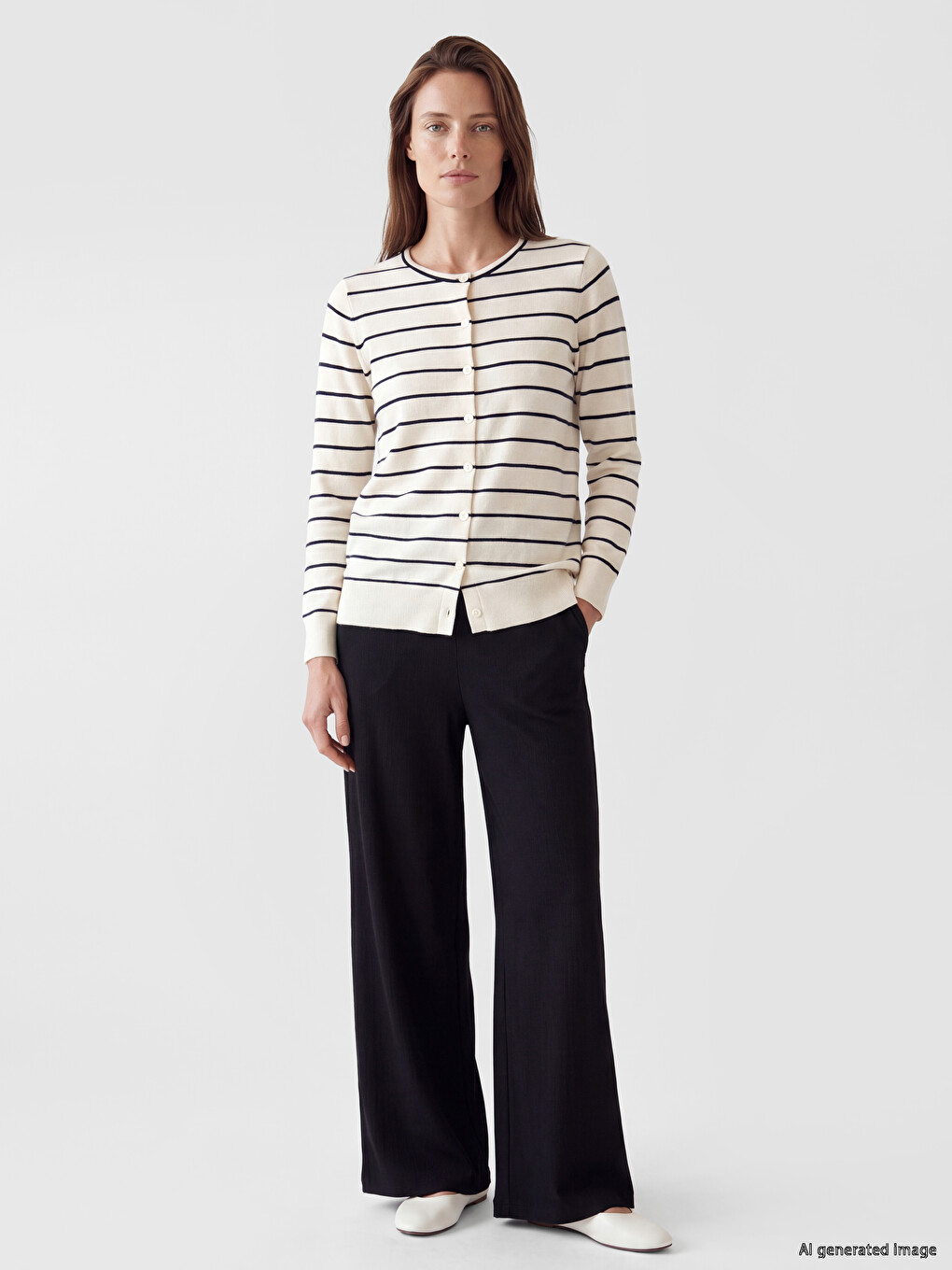 Woman Beige Cardigan-1