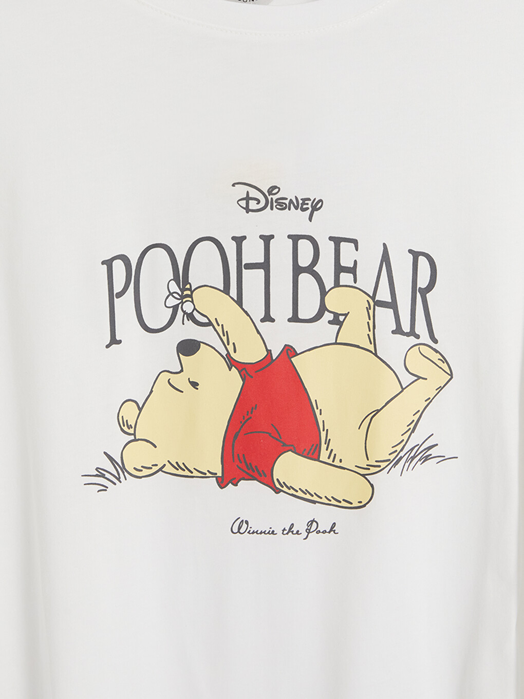 Ekru Winnie The Pooh Baskılı Kadın Pijama Üst-2