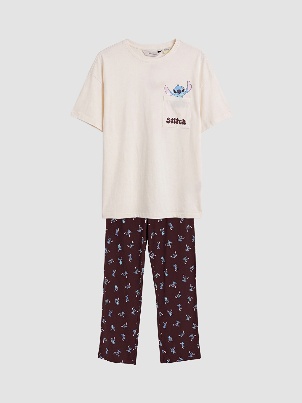 Mürdüm Stitch Kadın Pijama Takım