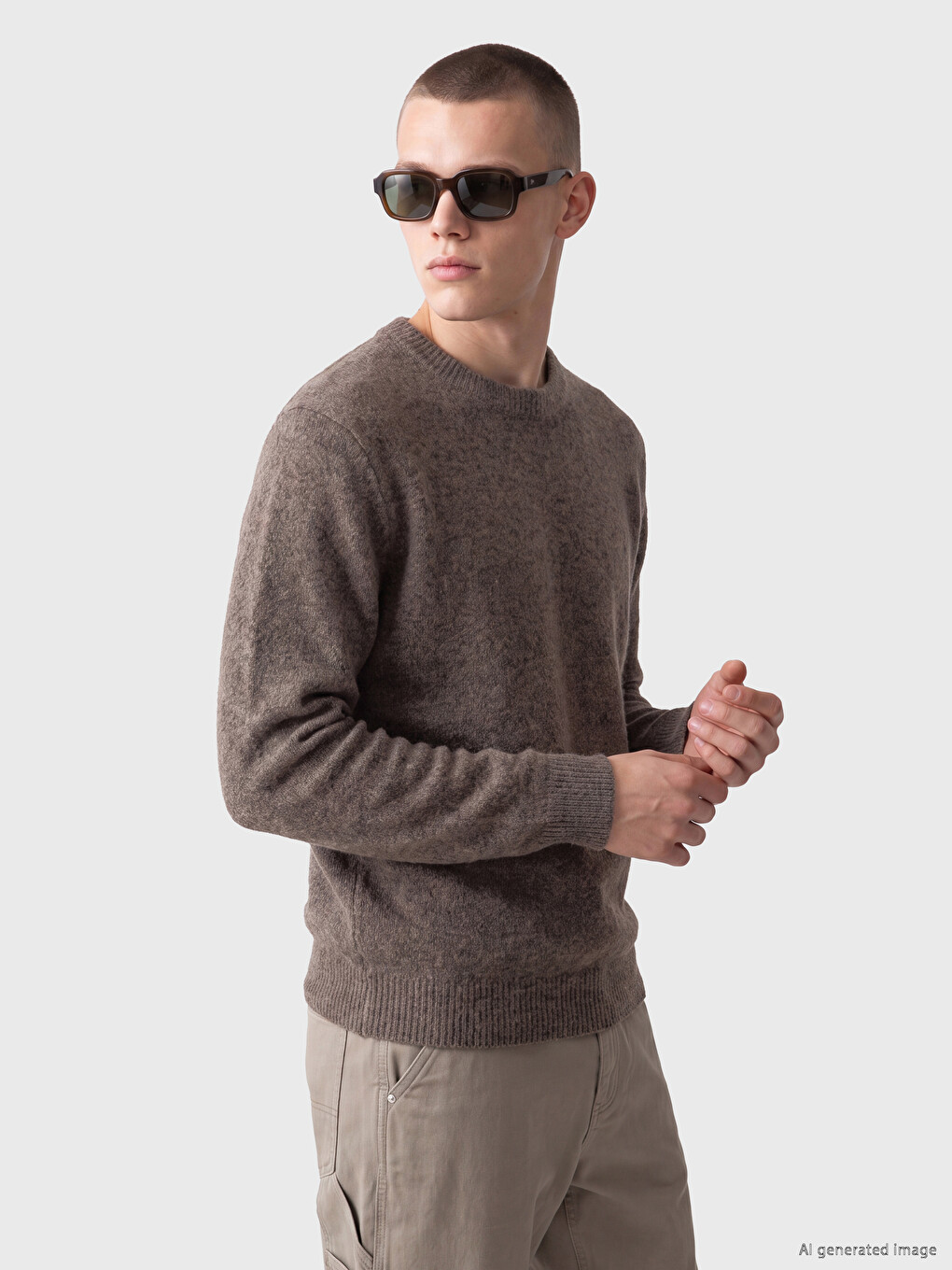 Crew Neck Regular Fit Men's Knitwear Sweater