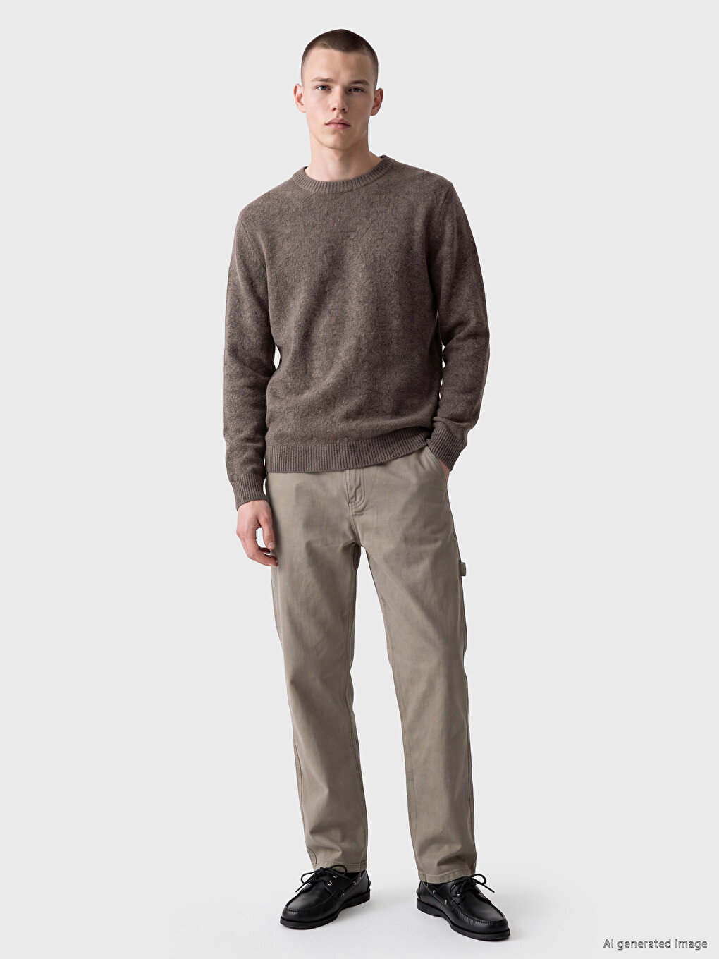 Crew Neck Regular Fit Men's Knitwear Sweater-1