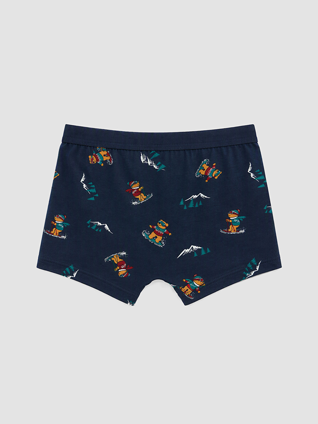 Lacivert 3'lü Baskılı Erkek Çocuk Boxer-4