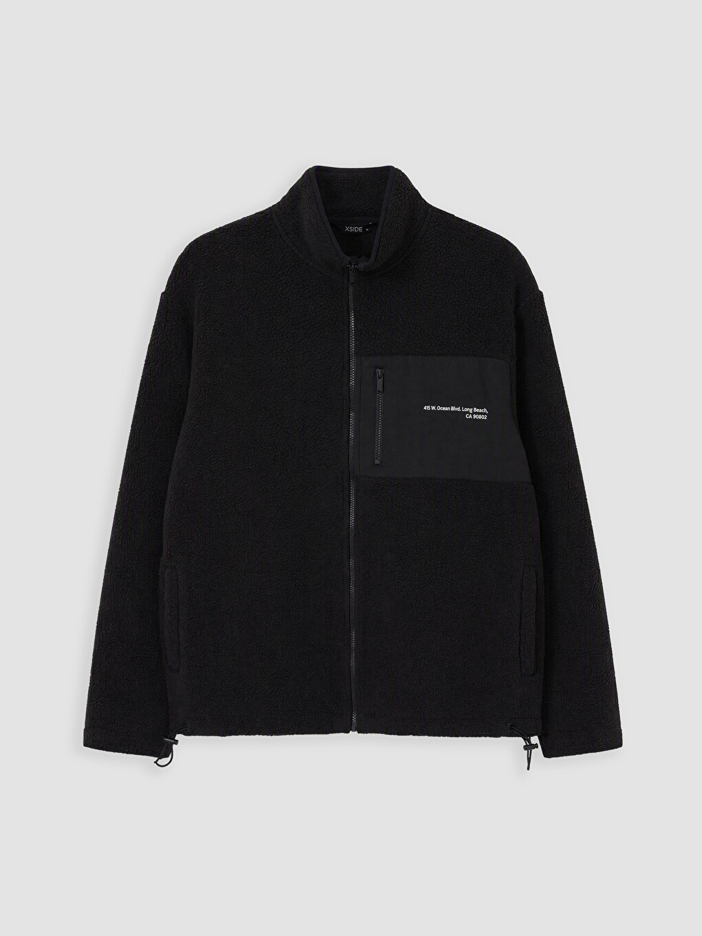 Man Black Zip-up Sweatshirt-4