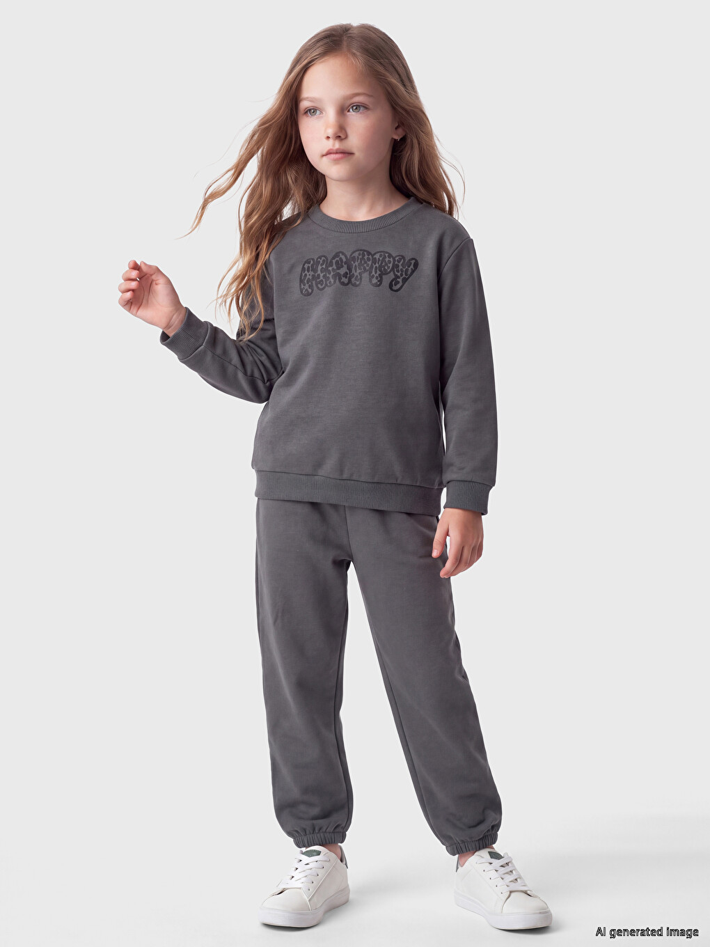 Elastic Waist Girls' Jogger Sweatpants