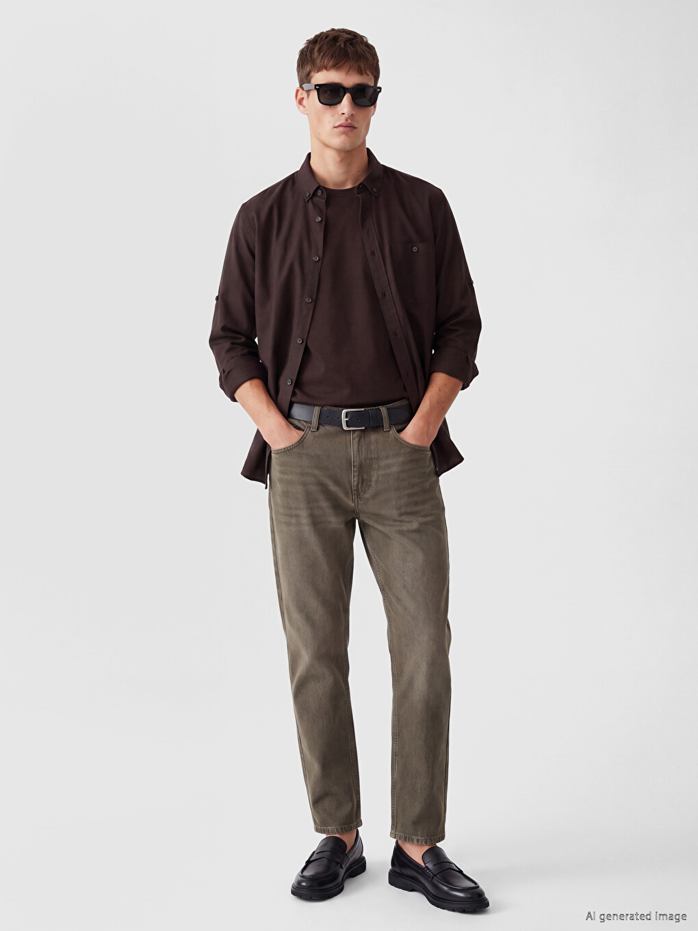 Kahverengi 779 Regular Fit Erkek Jean Pantolon