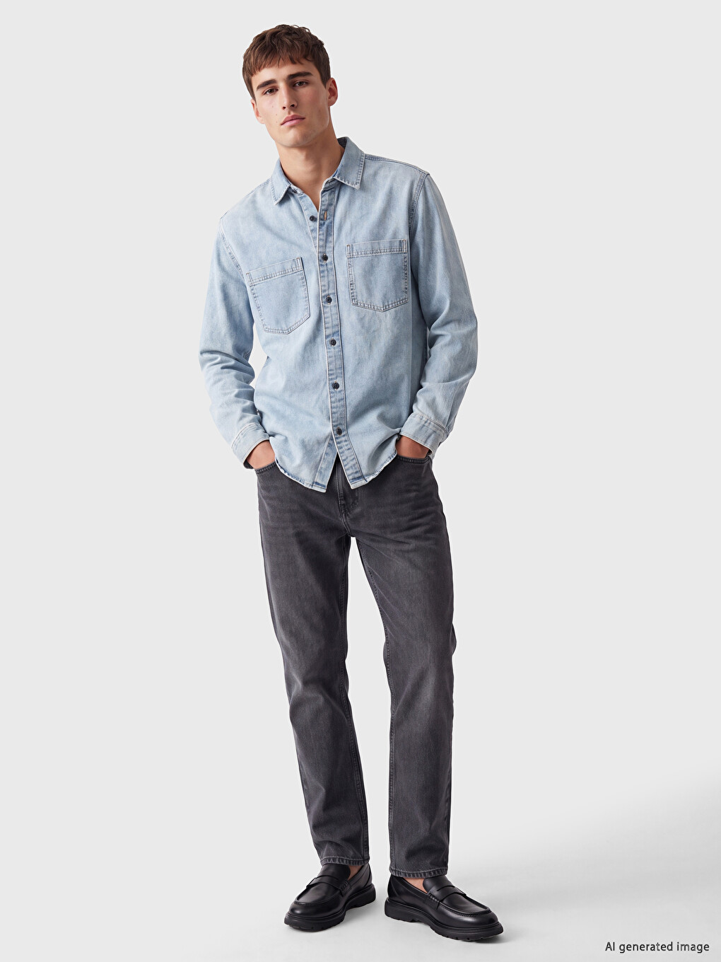 Gri 779 Regular Fit Erkek Jean Pantolon