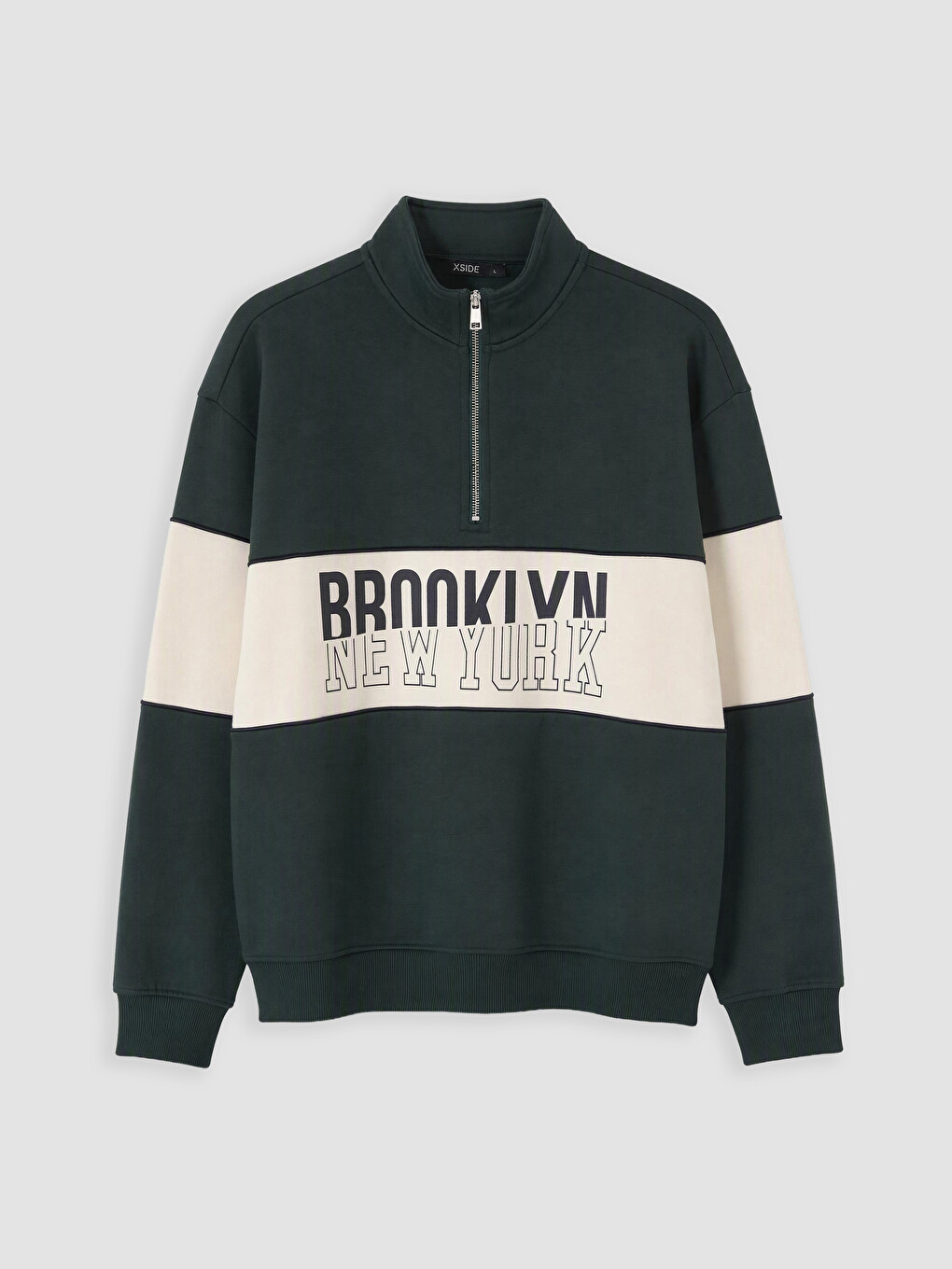 Mock Neck Men's Thick Sweatshirt-4