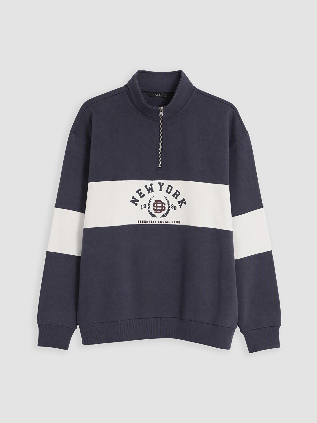 Mock Neck Men's Thick Sweatshirt-4