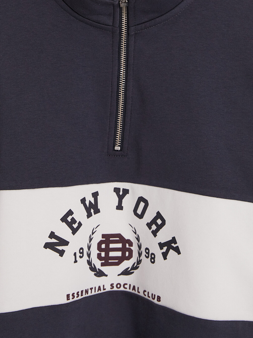 Mock Neck Men's Thick Sweatshirt-5