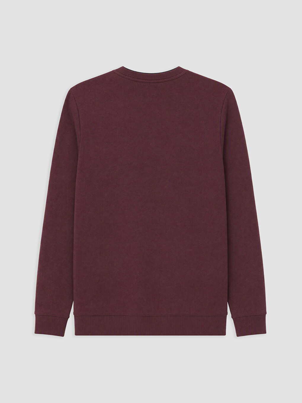 Bordo Bisiklet Yaka Erkek Sweatshirt-1