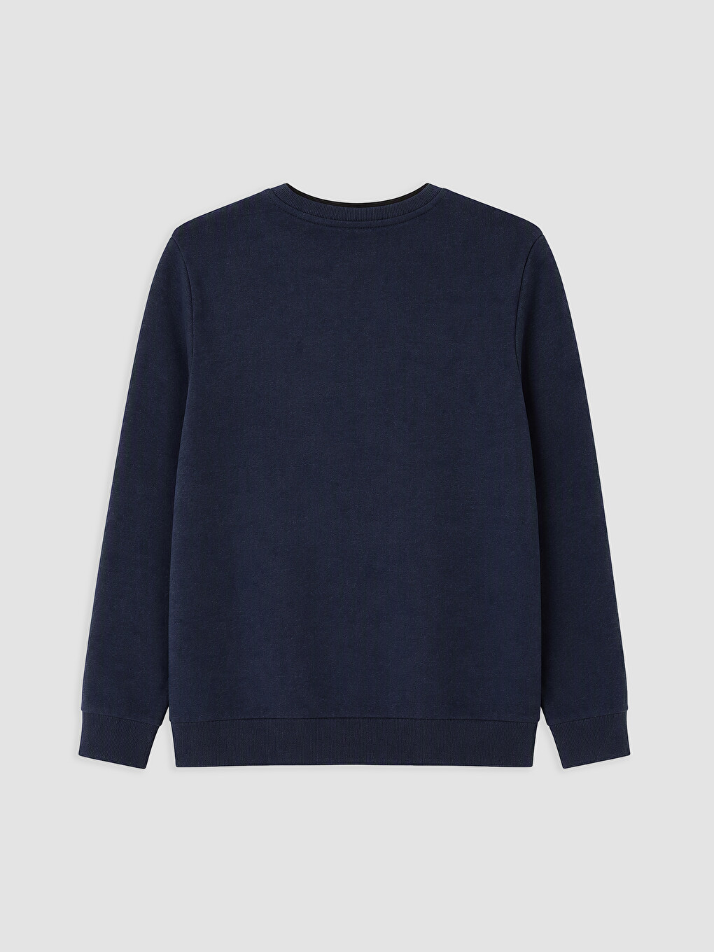 Lacivert Bisiklet Yaka Erkek Sweatshirt-1