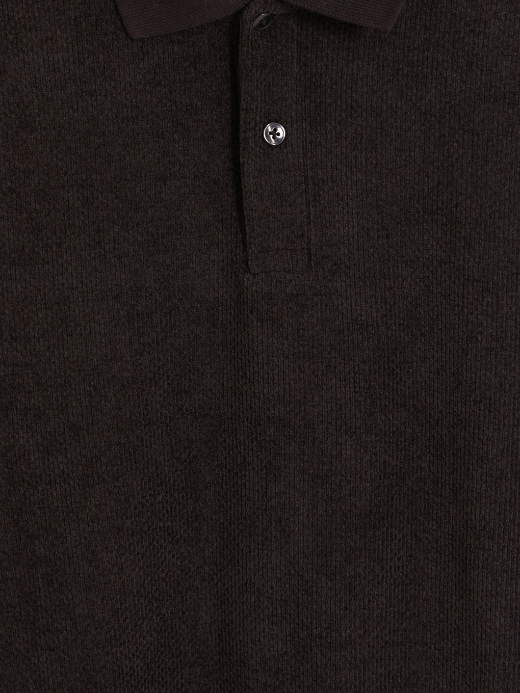Kahverengi Polo Yaka Erkek Sweatshirt-5