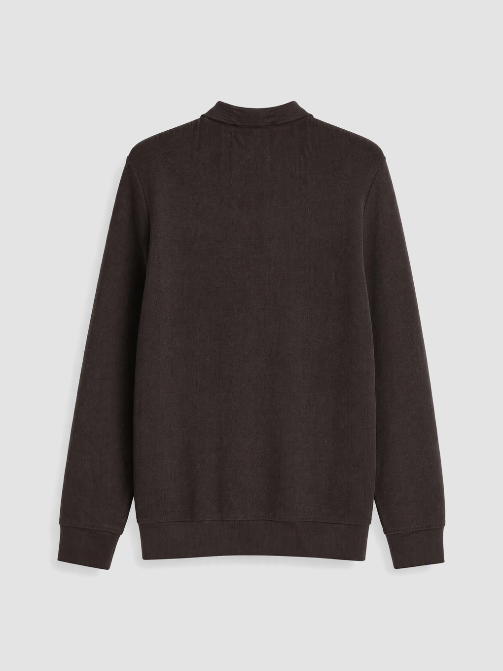 Kahverengi Polo Yaka Erkek Sweatshirt-6