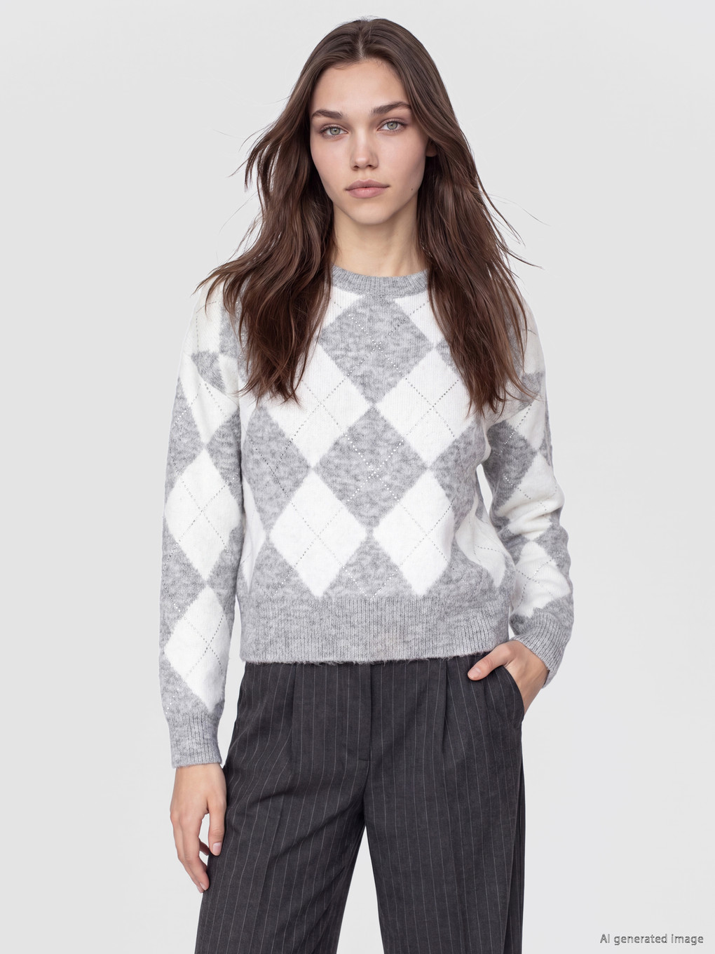 Woman Grey Sweater