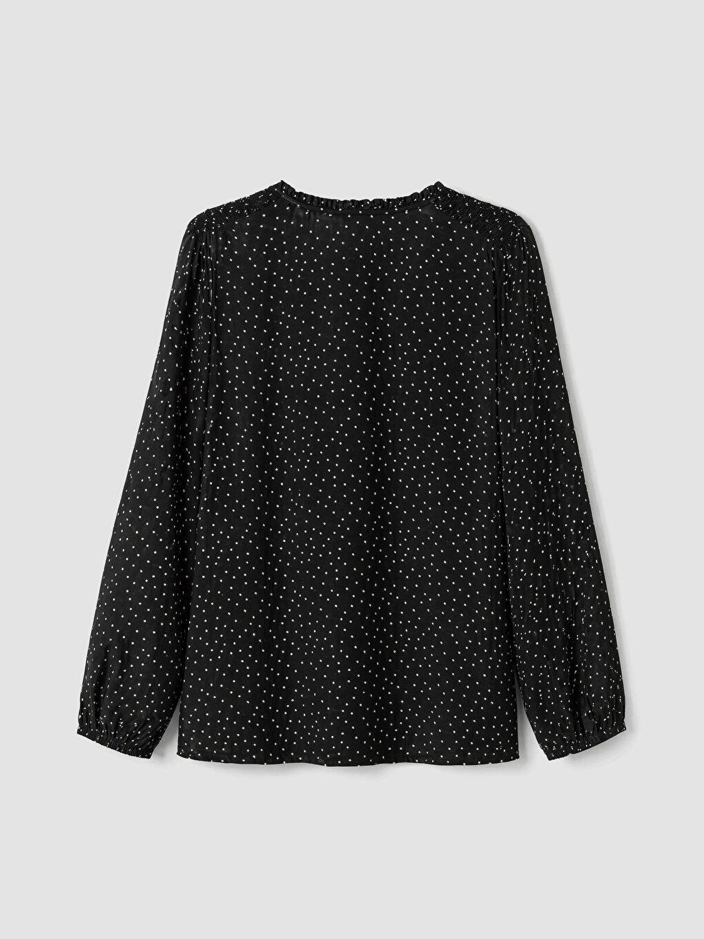 Tie Neck Polka Dot Blouse-5