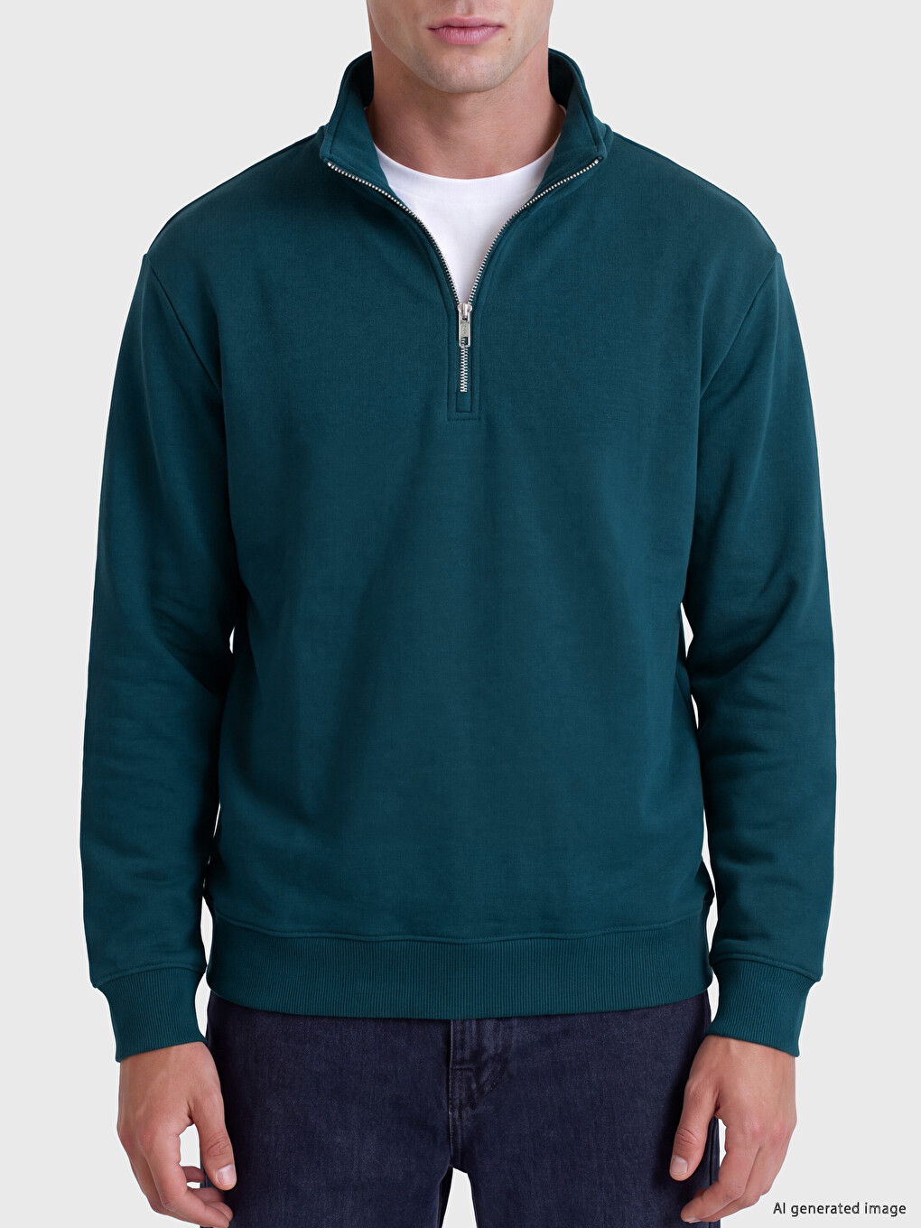 Mock Neck Men's Sweatshirt-2