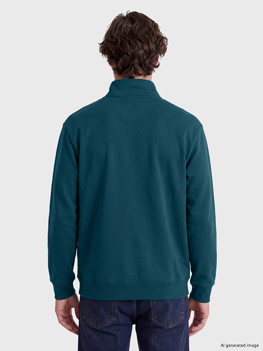 Mock Neck Men's Sweatshirt-3