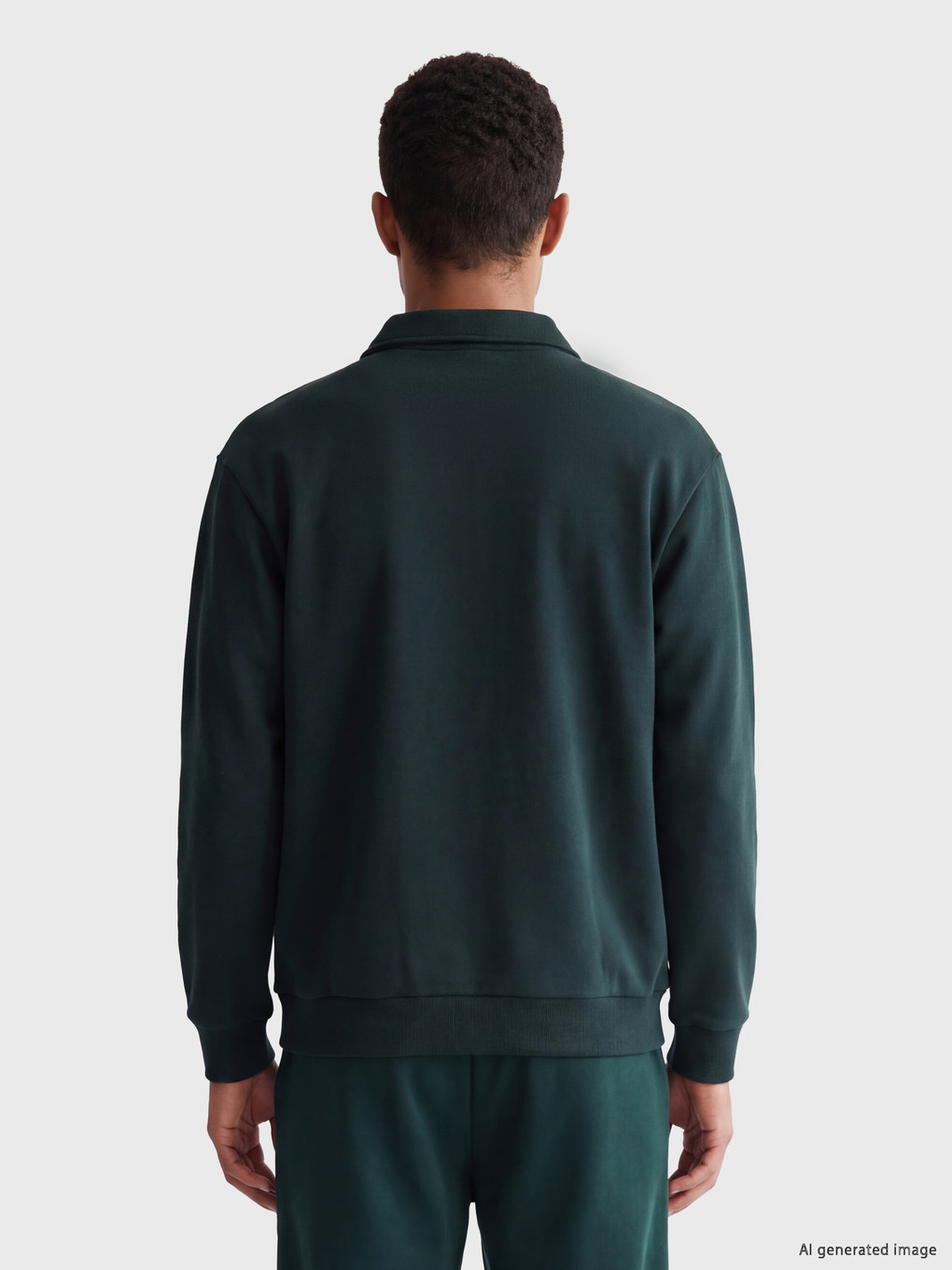 Polo Collar Men's Thick Sweatshirt-2