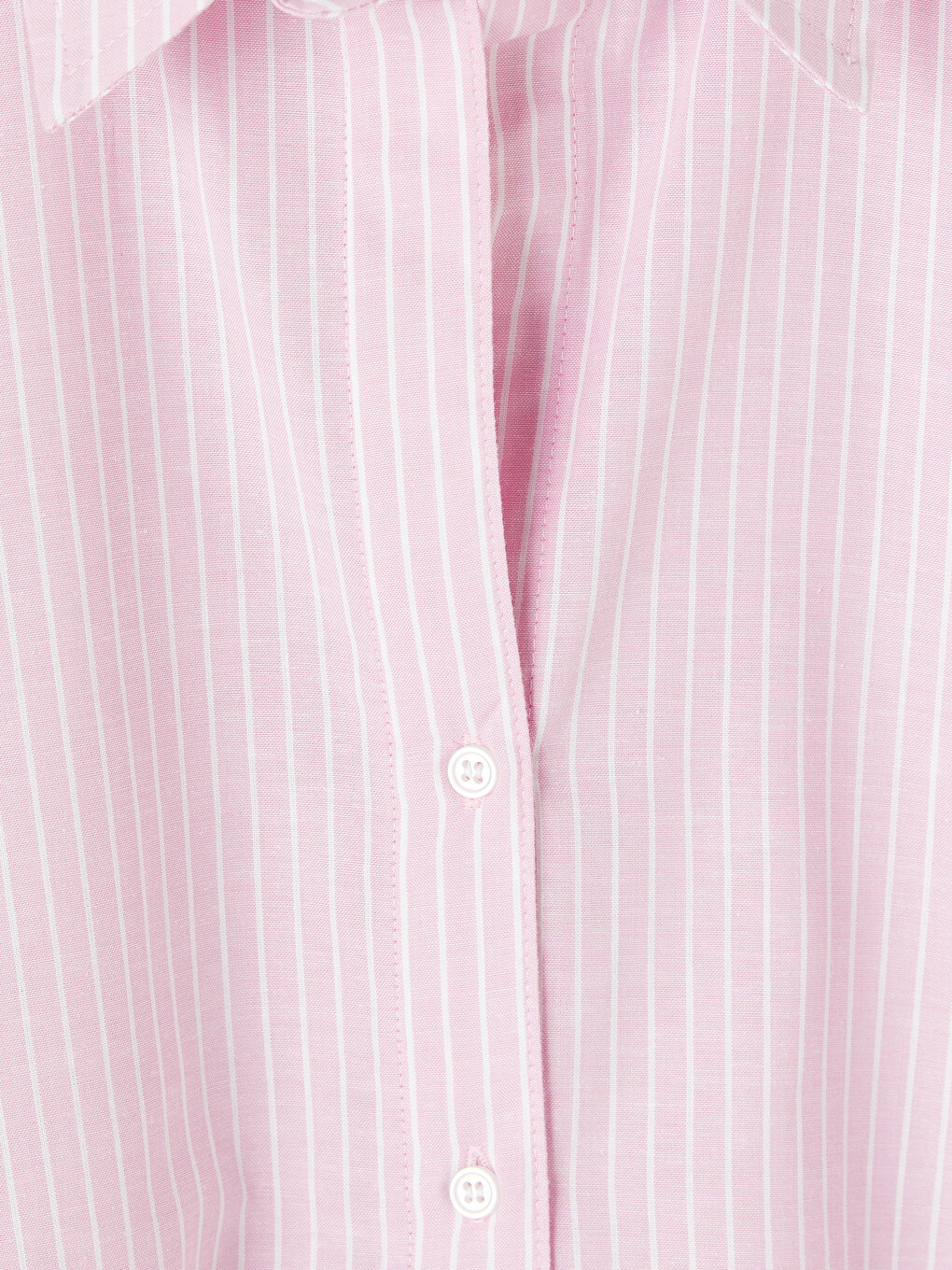 Striped Oversize Poplin Women's Shirt-1