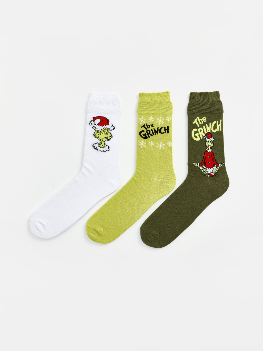 جوارب كاحل مطبوعة Grinch للرجال عبوة من ٣ قطع