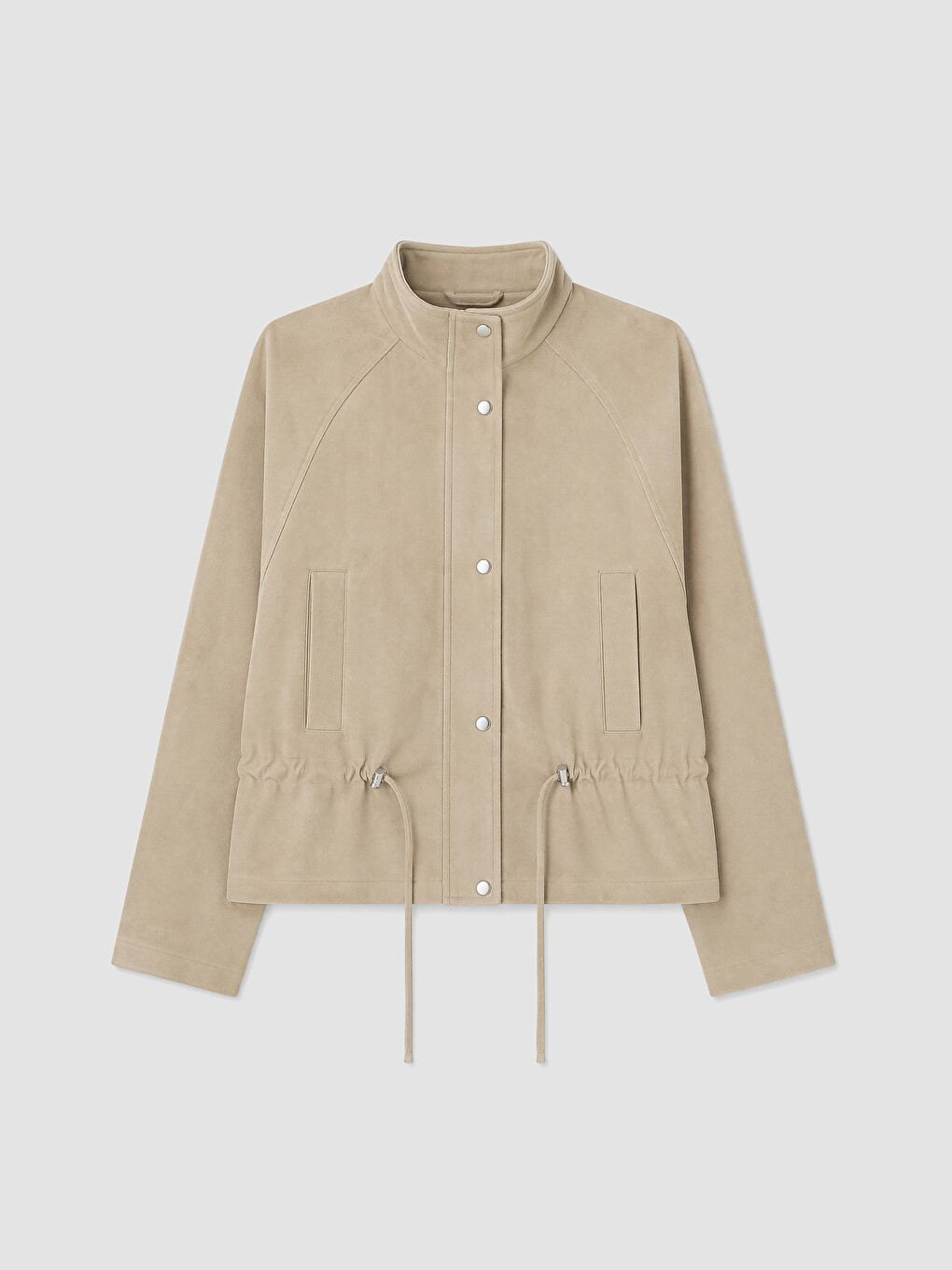Ruched Faux Suede Women's Jacket-6