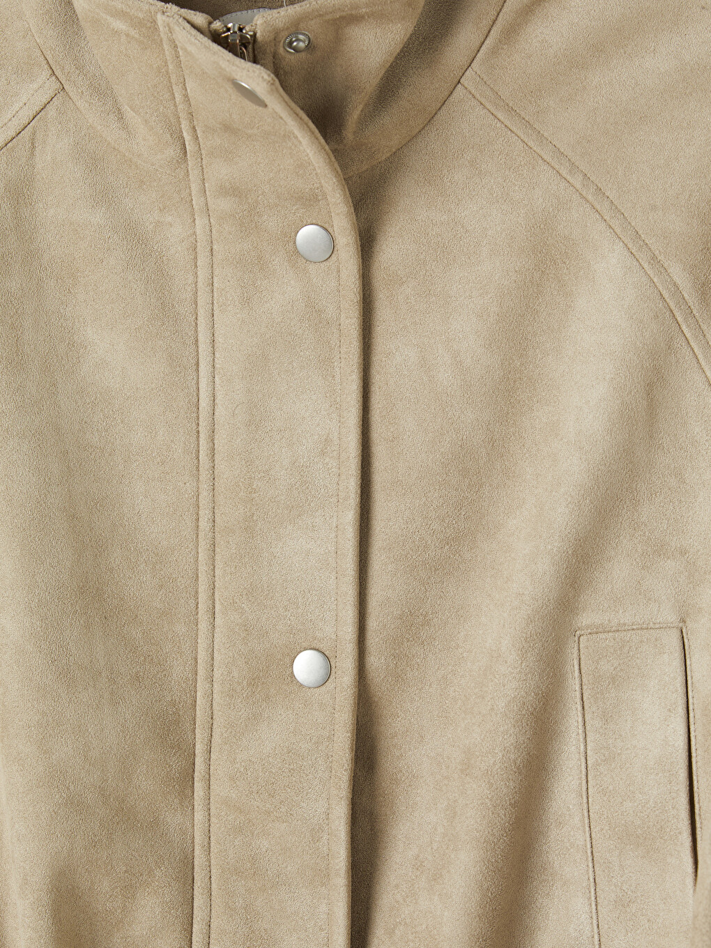 Ruched Faux Suede Women's Jacket-7