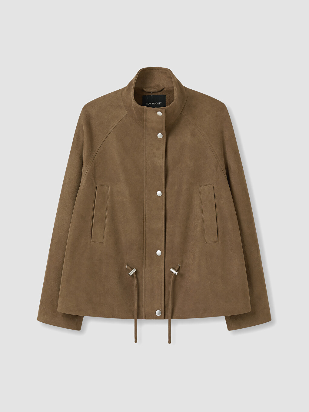 Ruched Faux Suede Women's Jacket-6