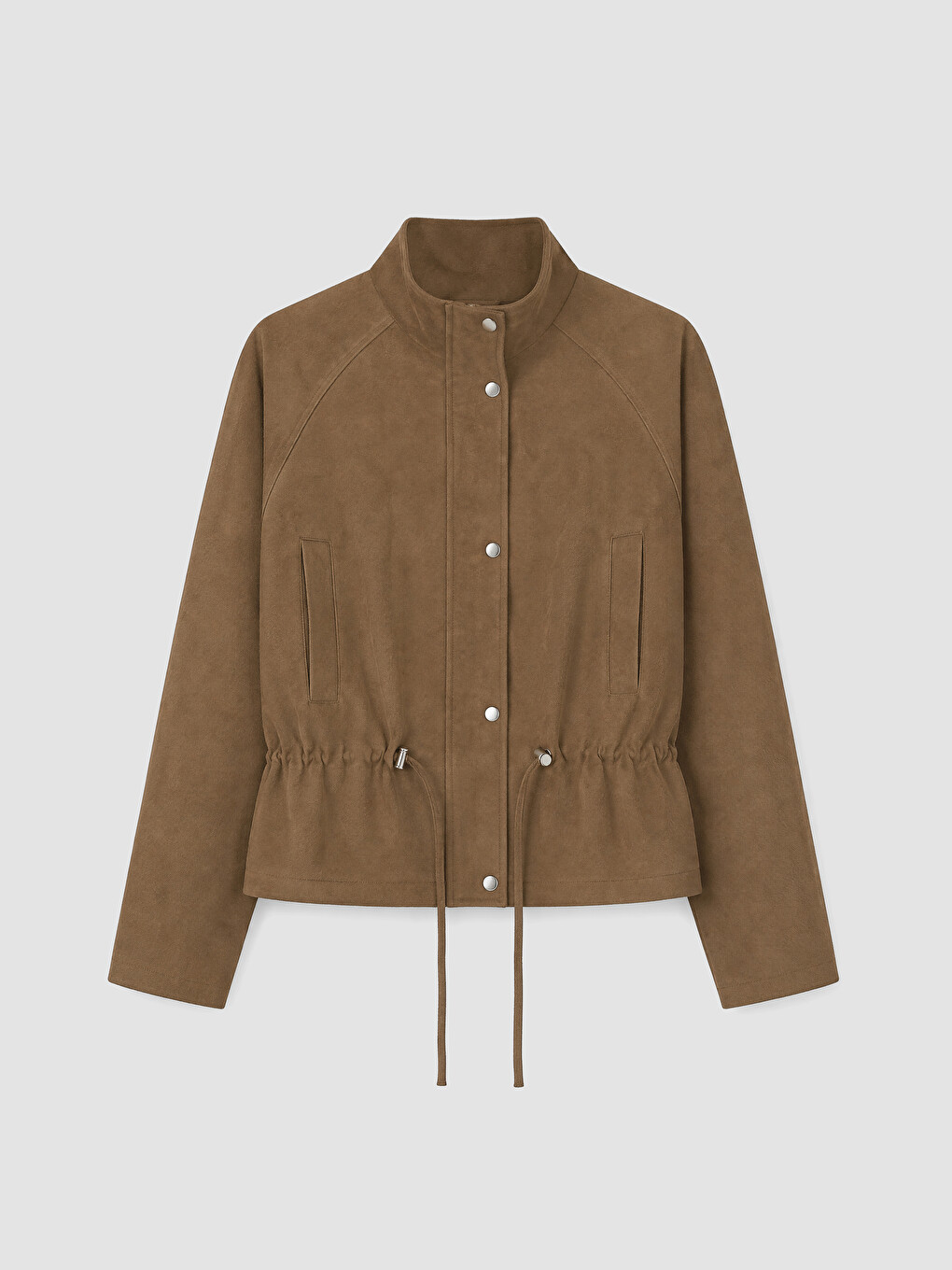 Ruched Faux Suede Women's Jacket-7