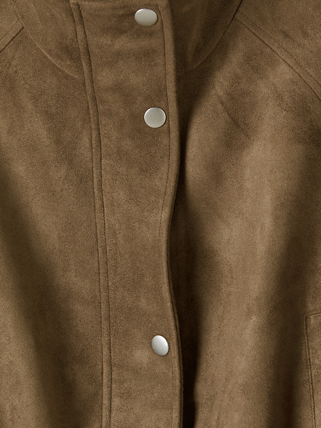 Ruched Faux Suede Women's Jacket-9