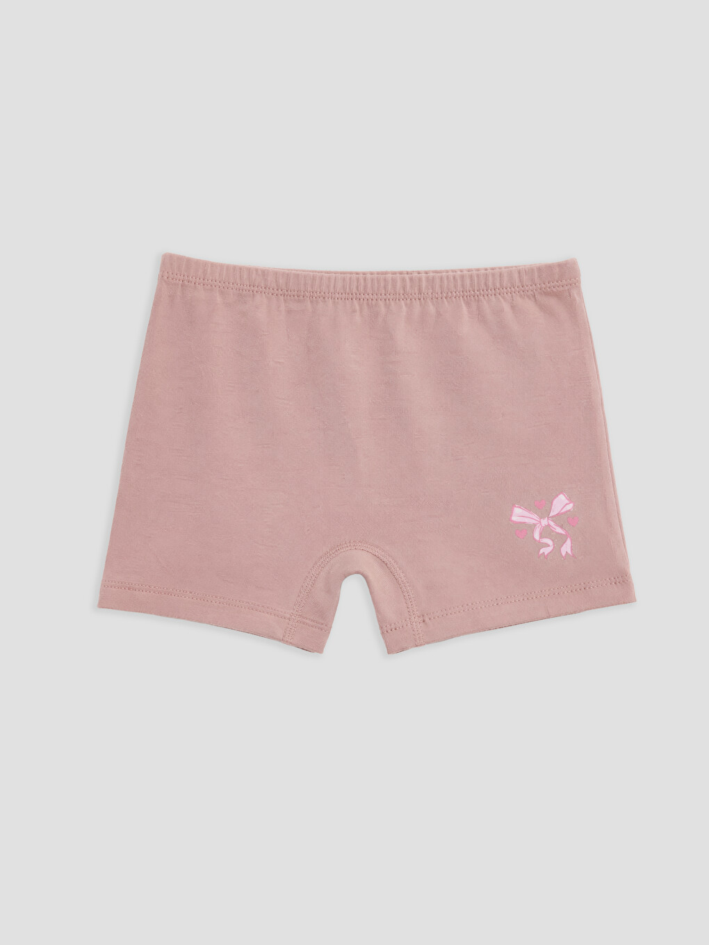 Lila Standart Fit Kız Çocuk Baskılı Boxer
