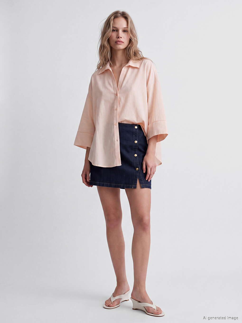 Cămașă Oversize 100% Bumbac Pentru Femei-1