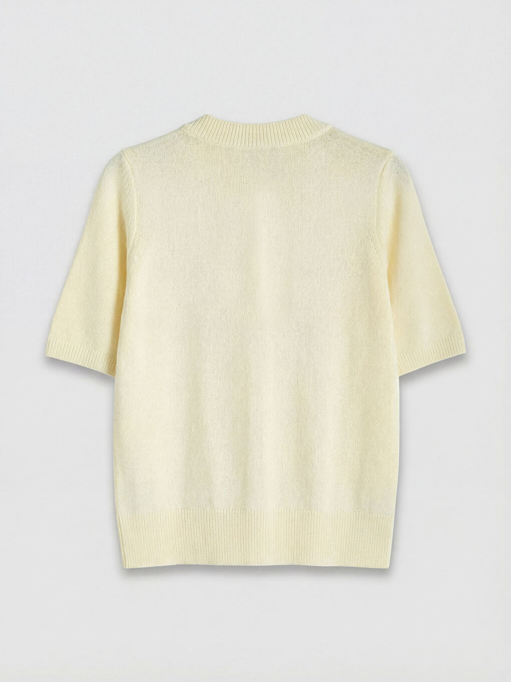 Sarı Bisiklet Yaka Kadın Triko Hırka-1