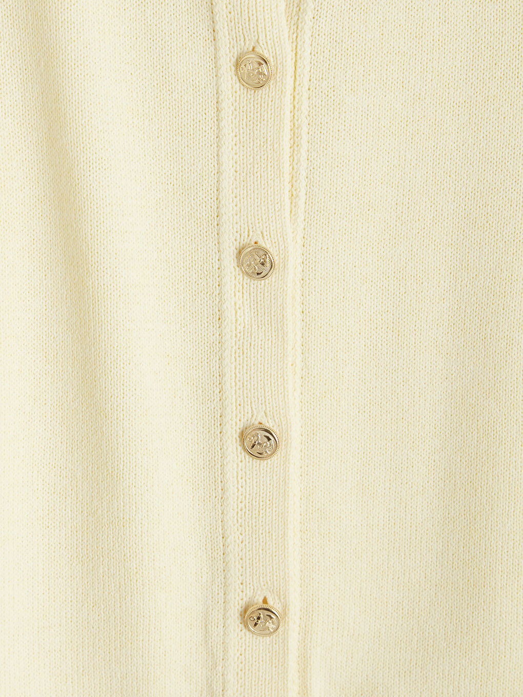 Sarı Bisiklet Yaka Kadın Triko Hırka-2