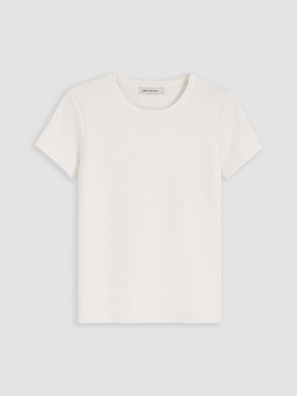 Crew Neck %100 Cotton Women's T-shirt-4