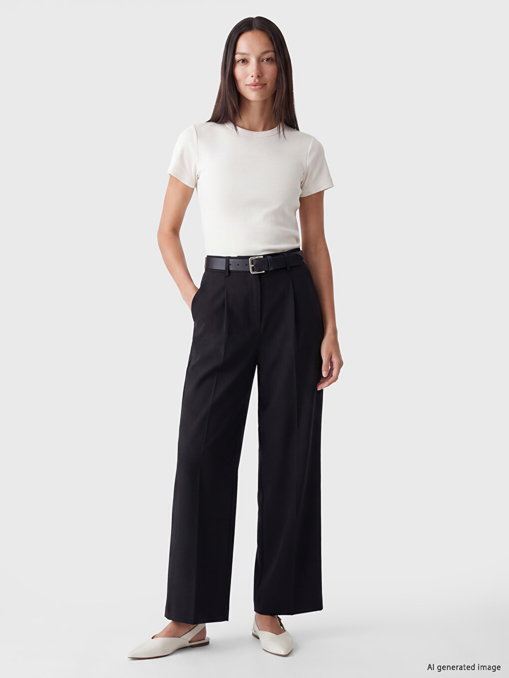 Crew Neck %100 Cotton Women's T-shirt-1