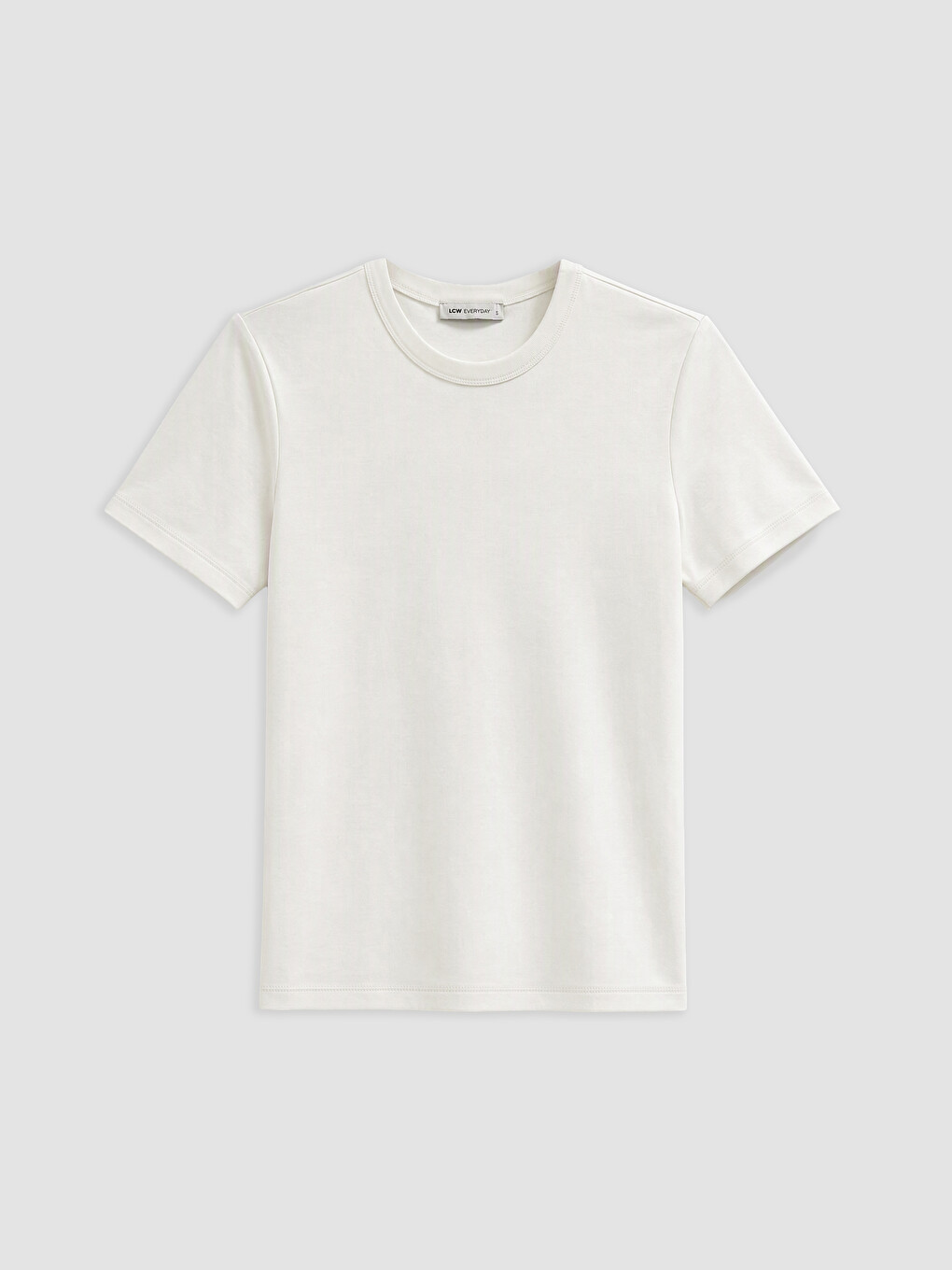 Crew Neck %100 Cotton Women's T-shirt-4