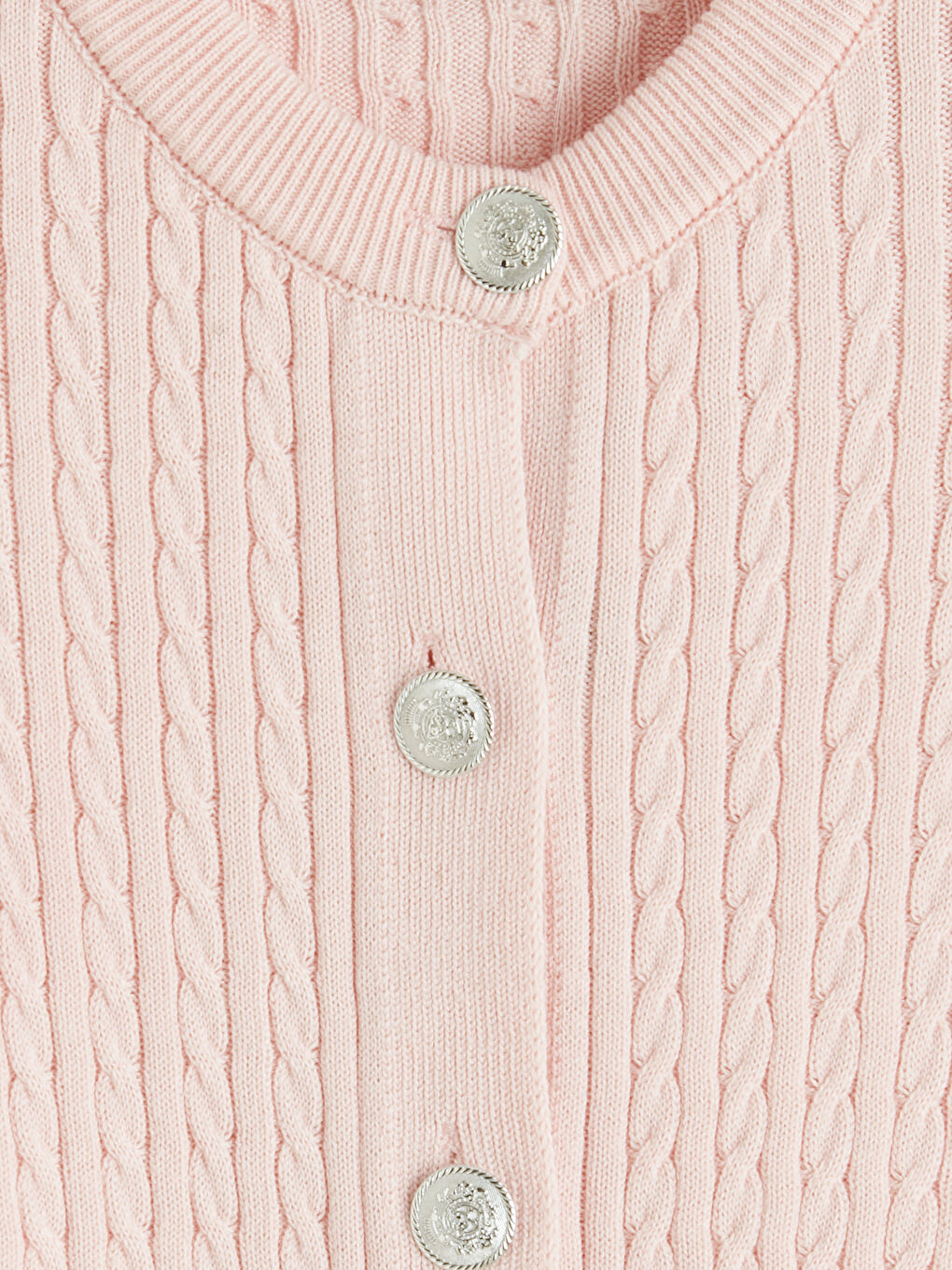 Pembe Bisiklet Yak Kadın Triko Hırka-2