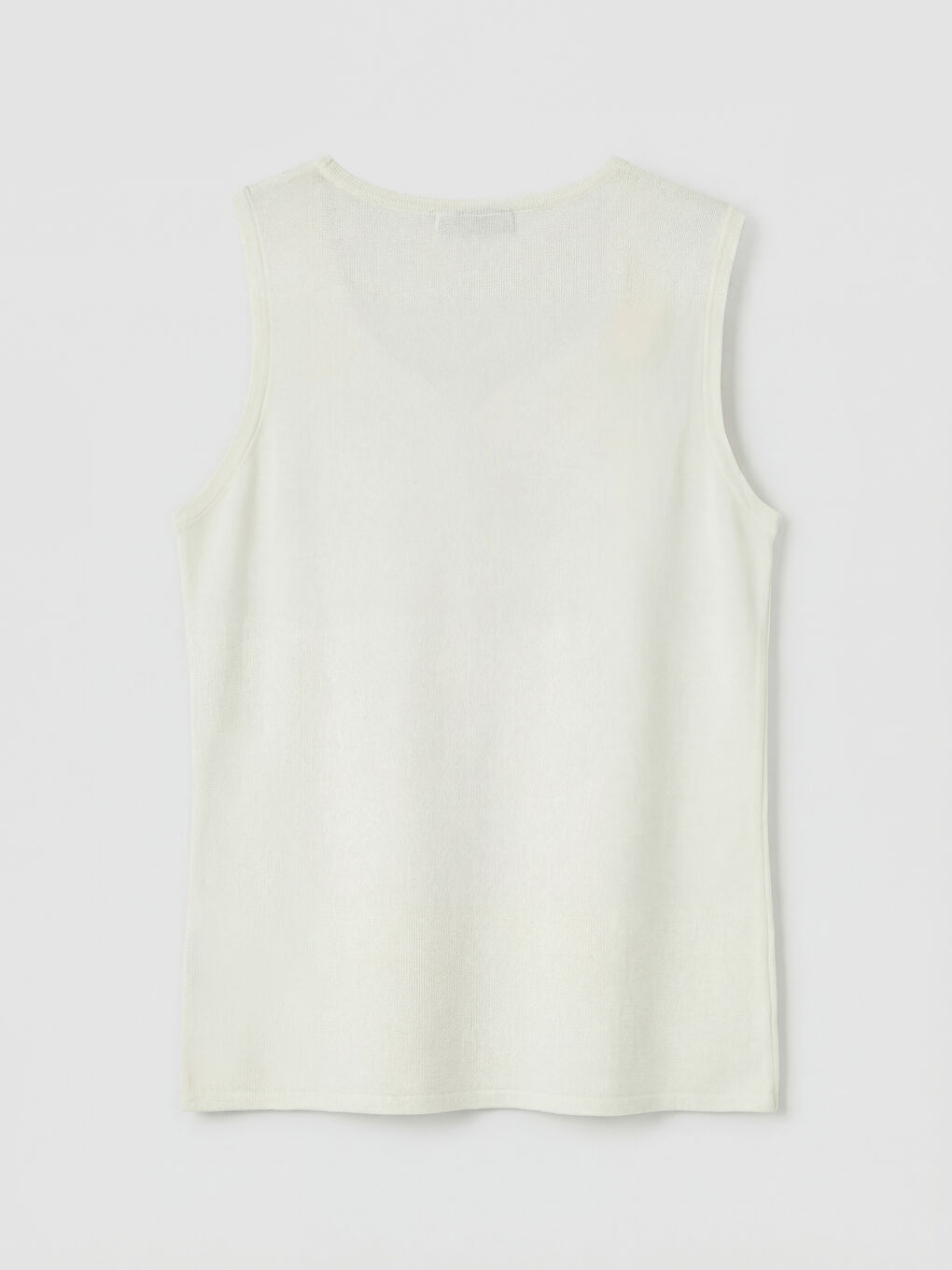 Ekru Bisiklet Yaka Büzgülü Kadın Triko Atlet-1