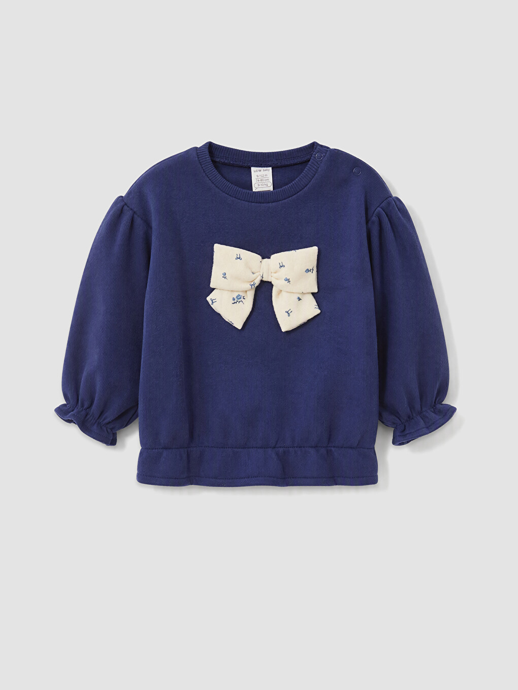 Crew Neck Bow Baby Girls' 2 Pack Sweatshirt-1